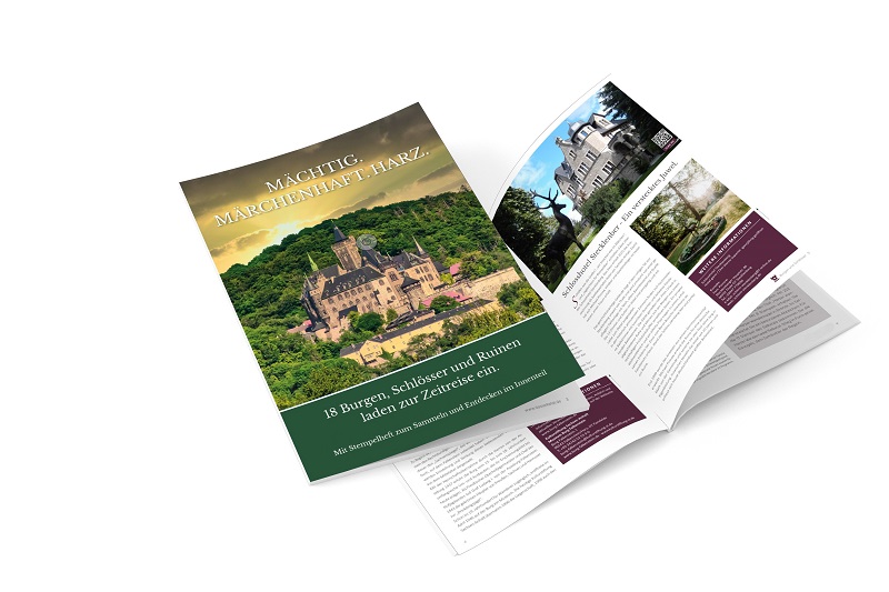 Cover des touristischen Magazins "Burgen und Schlösser" der GLC AG , das den Harz beschreibt